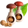 Creative Home Set 2 Schiaccianoci a Fungo in Legno di Faggio