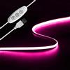 Tayire Rosa USB 5V COB striscia LED retroilluminazione TV, 2m 960LEDs Dimmerabile catena luminosa a striscia LED CRI90+ 4mm luce nastro LED per TV Retroilluminazione PC Camera da letto Cucina Casa