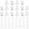 UNICRAFTALE 16 Set Fai da Te Kit per La Creazione di Anelli per Polsini Misura 7 3/4 Vassoio per Castoni per Anelli per Polsini Aperti 304 Anelli per Dito in Acciaio Inossidabile Design A Doppio