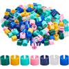 GORGECRAFT 210pz 7 Colori Vestiti Vestiti Etichette Vuote Grucce Marcatori Plastica Grucce Marcatori Taglie Kit Assortimento Adatto Asta da 9.5mm per Rack Etichette Numeriche Codifica A Colori