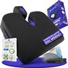 Healthfix Cuscino per sedile a cuneo, ortopedico in memory foam, per sedia e auto, ergonomico, per ufficio, guida e casa, migliora la postura e allevia il dolore alla schiena, all'anca e al coccige