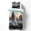 MTOnlinehandel Harry Potter, biancheria da letto in cotone, 140 x 200 cm, 1 federa 63 x 63 cm + copripiumino 140 x 200 cm, regalo gufo