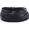 GORGECRAFT 5mx3x1mm Cinturino in Pelle di Vacchetta Strisce di Vera Pelle Cordino Piatto in Pelle Nera Corda in Pelle Filo Intrecciato per Artigianato Braccialetti Collane Creazione di Gioielli Lacci