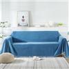 VanderHOME Copridivano in Ciniglia Di Alta Qualità, Coperta per Divano Calda, Super Morbida e Confortevole, Coperta Multifunzionale per Quattro Stagioni 180 * 180cm Blu