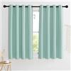 KGORGE Tende Camera da Letto Corte per Finestre Oscuranti per Interni Tenda Termica con Anelli Decorazione Cameretta Bambini 2 Pezzi L 140 x A 160 CM, Verde Chiaro