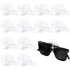SANLIUBA 12 Pezzi Porta Occhiali da Sole,Espositore Occhiali Portaocchiali da Parete, Espositore per Occhiali da Sole Senza Fori, per Appendere e Riporre Gli Occhiali (Trasparente)