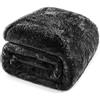 Whale Flotilla Coperta in Pile Calda in Microfibra, Copriletto per Divano, Coperta Super Morbida e Soffice in Peluche, 230 x 270 cm, Nero