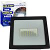MONTERAL Faretto LED da Esterno 50W 220-240V con Flusso Luminoso di 4000lm 6400K - Faro LED Esterno con Grado di Protezione IP65 - Colore Nero