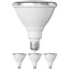 ledscom.de 4 pezzi E27 lampadina LED, PAR38 collo corto, bianco caldo (2700 K), 15,7 W, 1152lm, 42°, specchio riflettore (argento)