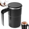 GOMETY Tazza da caffè elettrica con agitazione auto - 380 ml - con manico - con indicatore di temperatura - Acciaio inox 304 - magnetico - per caffè, proteine e polvere