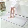 Homaxy zerbino Ingresso casa 60 x 120 cm, Antiscivolo e Essorbente zerbino, Tappeto Entrata Interno Resistente Sporco, Morbido e Lavabile Zerbino da Interni per Interno, bianco