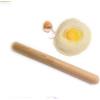 Due scaglie, mattarello in legno a testa rotonda, rullo per pasta, utilizzato per fare pizza, pane, biscotti, tortillas, mattarello della pelle di gnocchi