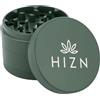 HIZN Grinder in ceramica | Ø 63 mm | 4 pezzi | antiaderente grazie al rivestimento in nanoceramica | con sacchetto, raschietto per polline, pennello e boccaglio (verde mezzanotte)