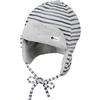 Sterntaler Cappello da Aviatore a Strisce con Berretto in Pizzo, Grigio Chiaro, XXS