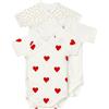 Petit Bateau A04O7, Body neonato manica corta (Pacco da 3) Unisex - Bimbi 0-24, Variante 1, 0-3 mesi