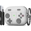 R-fun per AirPods Pro 3 con kit di pulizia, design classico per console di gioco portatile, Silicone pelle morbida compatibile con cover Apple AirPods Pro 3, custodia di ricarica, Grigio chiaro