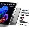Surface Pro 9 Docking Station, accessori per Surface Pro 11/10/9/X Dock Hub Doppio monitor con 4K HDMI,USB-C Thunderbolt 4, ricarica PD 100W, 2X USB3.0, lettore di schede SD/TF, jack audio da 3,5