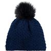styleBREAKER Cappello a Pompon per Bambini all'Uncinetto con Motivo a V, Fodera in Caldo Pile Termico, Cappello Invernale a Pompon in Pelliccia, 2-4 Anni 04024208, Colore:Rosa Antico Vecchio