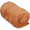 Arti Casa ArtiCasa Coperta in pile, 150 x 200 cm, coperta per divano, coperta per 1 persona, decorazione per soggiorno, terracotta, arancione, pile/poliestere