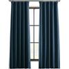 HPD Half Price Drapes - Tende oscuranti per camera da letto, 213 cm di lunghezza, in tinta unita, isolamento termico (1 pannello), in lino, 127 x 213 cm (larghezza x lunghezza), blu