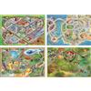 NM Tappeti Gioco cm 100x150, Set 4 Scenari Diversi Accostabili