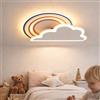 CURBEL Plafoniera Led Soffitto,Dimmerabile,per cameretta dei bambini con Matter, compatibile con HomeKit, Alexa, Google e IFTTT - Plafoniera per bambini con telecomando, 28 W 3360 lm