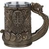 Nemesis Now B4810P9 - Boccale in bronzo Drakkar vichingo, 15 cm, resina con acciaio inox