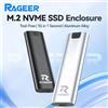 RAGEER 10 Gbps M.2 NVMe SSD Custodia in lega di alluminio senza attrezzi RTL9210CN USB Type-C Supporta fino a 2 TB Supporta SSD 2280/60/42/30