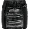 ONLY ONLLIONA MW Croco Belt Skirt Pnt CC, Nero, S