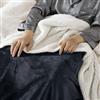 R.SHARE Coperta Sherpa Plaid Divano Coperta Invernale Morbida e Calda Caldo e Spesso Coperta Pile Matrimoniale Per Letto Divano Camera da Letto Ufficio,230 x 270 cm,Carbone