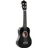 HOMCOM Ukulele per Principianti da 21 Pollici in Legno con Corde in Nylon, Plettro e Corda di Ricambio, Nero | Aosom Italy