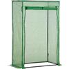Outsunny Serra da giardino, serra da balcone, telo rinforzato in PE, telaio in acciaio, porta avvolgibile con cerniera, 100 x 50 x 150 cm verde | Aosom Italy
