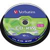 Verbatim 43480 CD-RW 80 Datalife PLUS, confezione da 10, velocita 8x - 12x, 700 MB