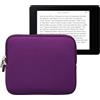 kwmobile Custodia Universale per eReader - Copertina in Neoprene Viola con Chiusura a Zip - Misura 17,5 x 14,7 cm - Astuccio portatablet
