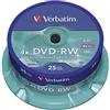Verbatim DVD-RW Dischi riscrivibili 1x-4x, 120min 4.7Gb Ref 43639 [Pacco da 25]