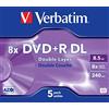 Verbatim Dvd+r 8.5GB - Confezione da 5