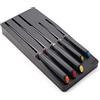 Joseph Joseph Elevate Knives Store - Set di coltelli, 5 pezzi, con vassoio di conservazione da inserire nel cassetto, 10545