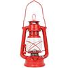 LiebeWH Lampada a Cherosene Vintage Lampade a Olio Rosso Ferro Lampada a Olio Lanterna Casa in Vetro Decorazione Pub per Feste (Rosso)