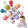 Loyzico Giochi Sonaglio Dentizione Del Neonato 0 3 6 9 12 Mesi, Sensoriali Giocattoli Silicone Palla da Massaggia Gengive, BPA Free Montessori Regalo Bambino