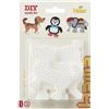 Hama 10.4572 Elefante, pinguino e cane pegboard blister con tre piccole perline miste, multicolore, taglia unica