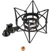 PUSOKEI Supporto Antiurto per Microfono, Clip di Supporto Antiurto per Microfono Ad Alto Isolamento, Supporto Antivibrante con Ragno Antivibrante per Microfoni di Diametro Fino a 60 Mm