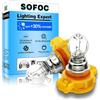SOFOC PSX24W Lampadina 12V Luci Nebbia Bianco Caldo Luci Diurne Luci Di Posizione PSX Lampadina Alogena 24W 2Pezzi