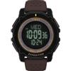 Timex Expedition Ridge Solar TW4B33800 - Orologio da uomo da 49 mm, cinturino in silicone marrone con display digitale