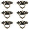 Geesatis Confezione da 6 pomelli vintage per armadietti, 6,3 cm, pomelli classici per cassettiera con viti, hardware resistente per il restauro di mobili (6,3 x 4,3 cm)