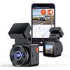 VANTRUE E1 Lite 1080P Mini WiFi GPS Dash Cam, Controllo APP e Comando Vocale Inglese, Anteriore con HDR, 1,54 pollici IPS 30fps, Nascosta, Notturna 160°, Parcheggio 24 ore, G-Sensor, Loop, Max 512GB