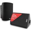 Pyle Cassa Bluetooth, Altoparlanti a Muro Impermeabile, Coppia Attiva e Passiva, Altoparlante Bluetooth con AUX, Speaker Interno/Esterno