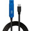 LINDY - Cavo Prolunga USB 3.0 Active Extension Pro 8 Metri, Connettore USB Tipo A Maschio a Femmina, Velocità di Trasferimento Dati Super Speed fino a 5 Gbps per Webcam, Stampanti, Lettori di Schede