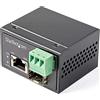 StarTech.com Media converter fibra a Ethernet 30W, PoE+ Convertitore gigabit fibra ottica rame industriale, SFP a RJ45 (IMC1GSFP30W)