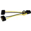 StarTech.com Adattatore Cavo di Alimentazione SATA, a Scheda Video PCI Express 8 Pin, da 15 cm