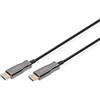 DIGITUS Cavo HDMI in fibra ottica - 10 m - UHD 4k 60 Hz 1080p 120 Hz - HDMI 2.0 - 18 Gbps - ARC, HDR, HDCP 2.2, CEC - Cavo ibrido AOC - Contatti placcati in oro - Nero